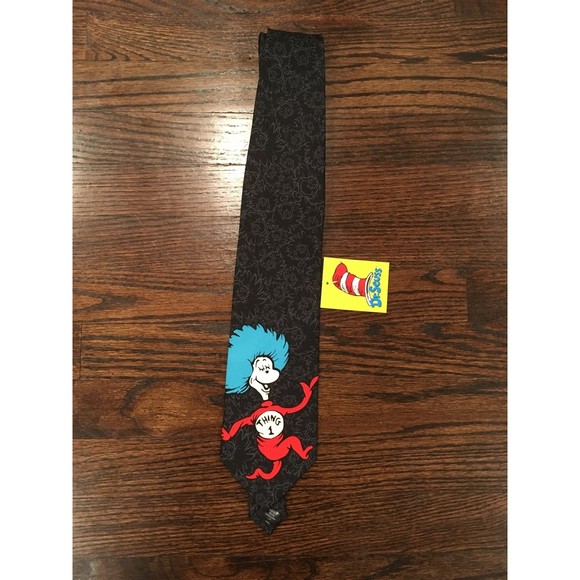 Dr. Seuss cat in the hat thing one mens neck tie nwt - Picture 2 of 5